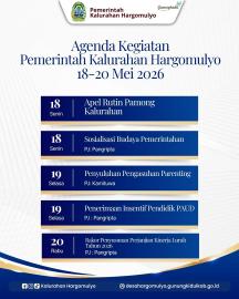 AGENDA KEGIATAN PEMERINTAH KALURAHAN HARGOMULYO